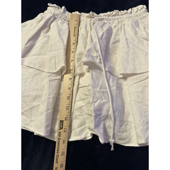 Stoney Clover x Target White Tiered Micro Skirt Linen Blend XS Boho Cottagecore - Picture 9 of 11